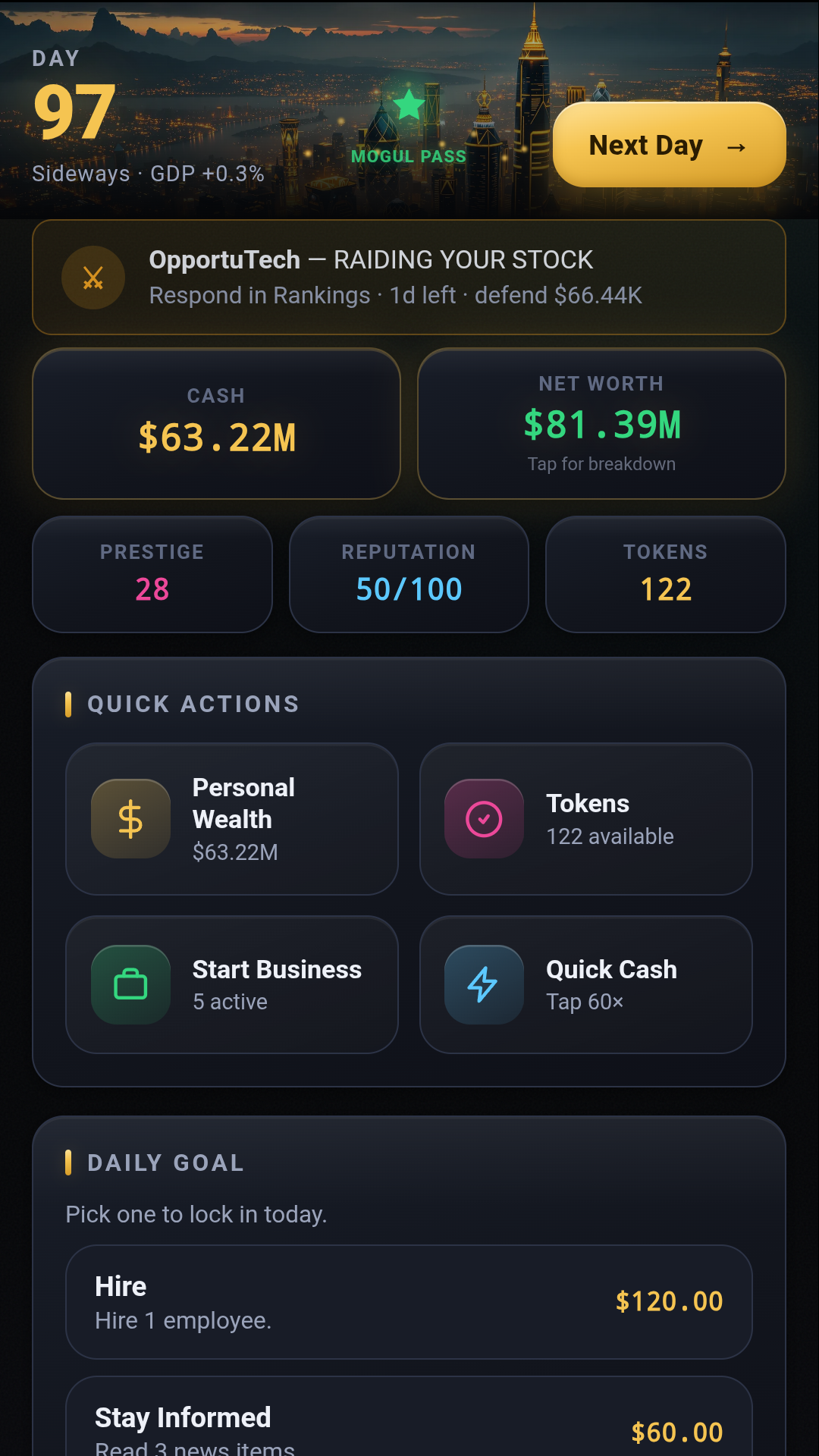 MOGUL — Empire Tycoon - Build a business empire